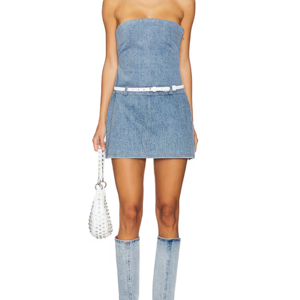 Retrofete Ranye denim mini dress in Vintage Oasis size S